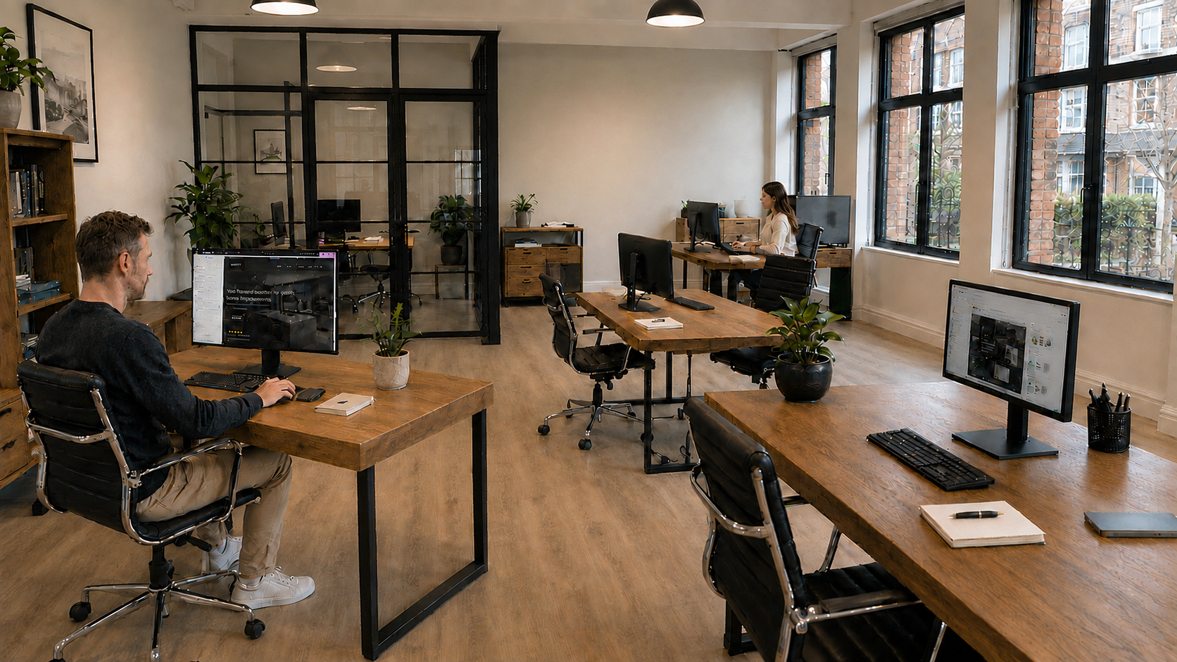 Chelsea Web Design office studio space with team working at desks